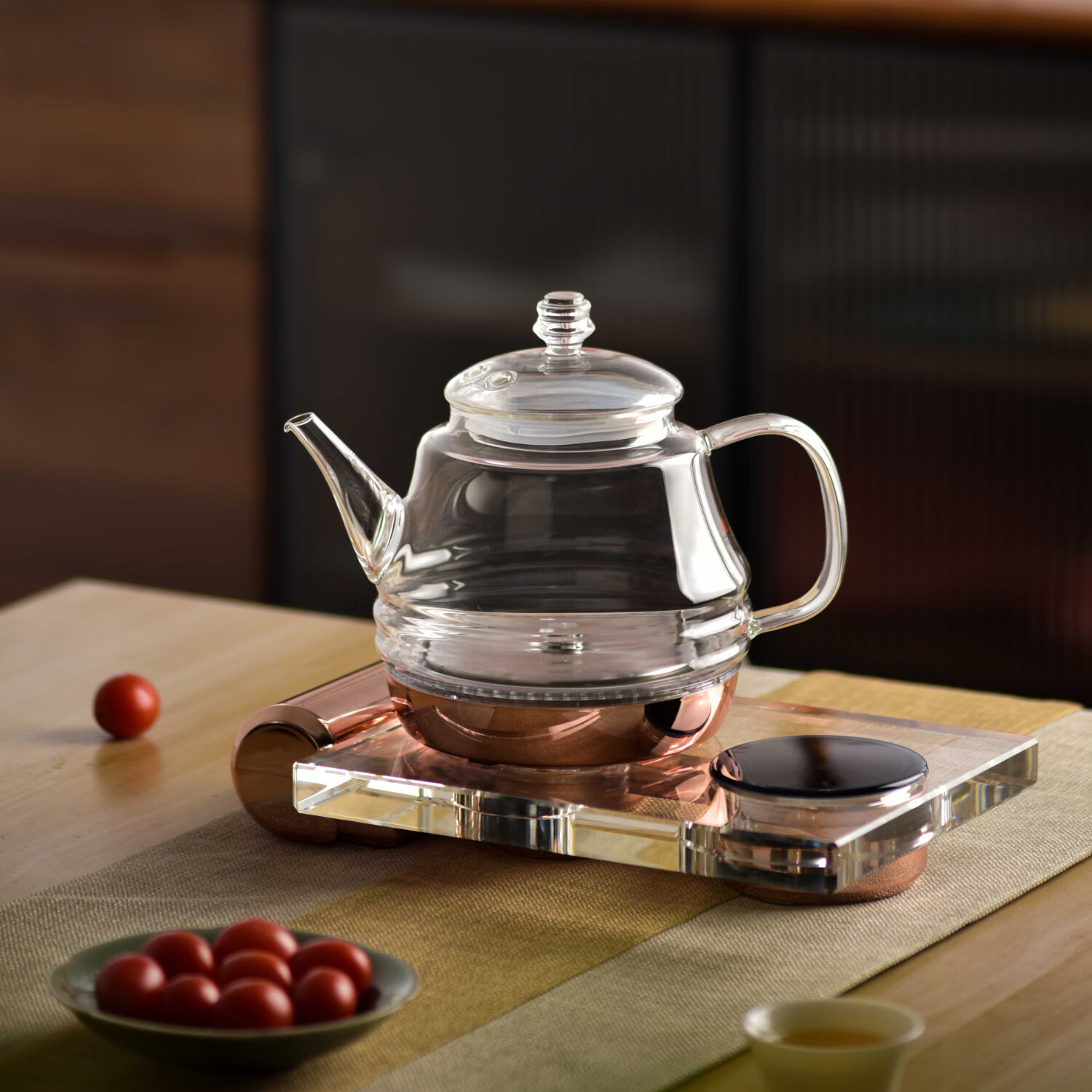 玉焰y5全自动上水电热水壶底部抽水煮茶壶水晶玻璃智能家用恒温 y5-b