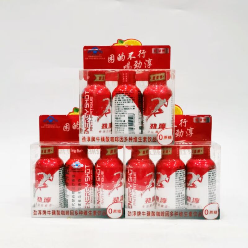 劲淳劲淳能量弹维生素饮熬夜加班运动牛磺酸功能饮料3瓶装 【中石化】红色一盒6瓶*60ml