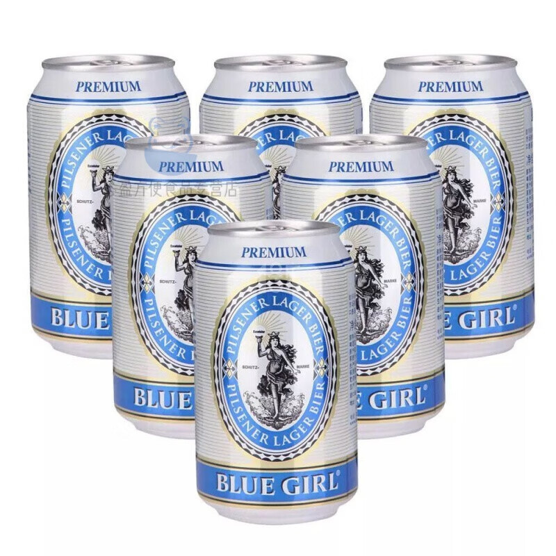 蓝妹啤酒 330ml 12罐装 德国酿造工艺 醇香浓郁装 bluegirl 蓝妹3