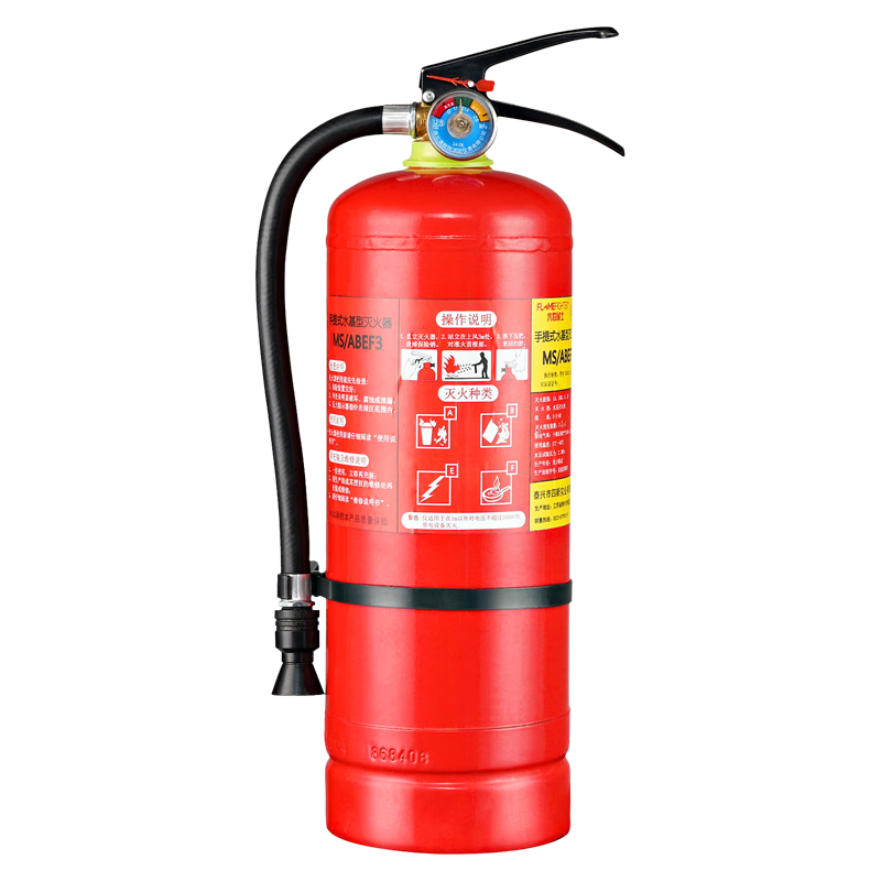 火焰战士25年新国标手提式水基型灭火器3L家用商用消防检查环保大货车载用