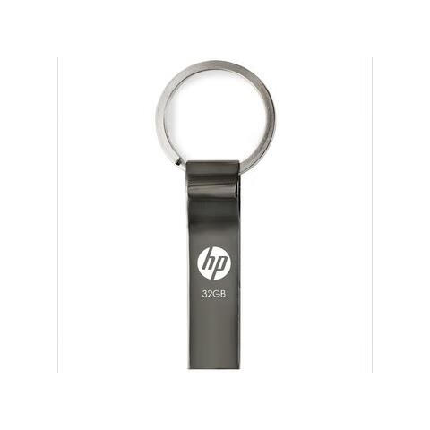 惠普（HP）HP/惠普V285W 32G优盘防水迷你商务金属U盘LOGO定制 采购招标 深灰色 32GB 标配