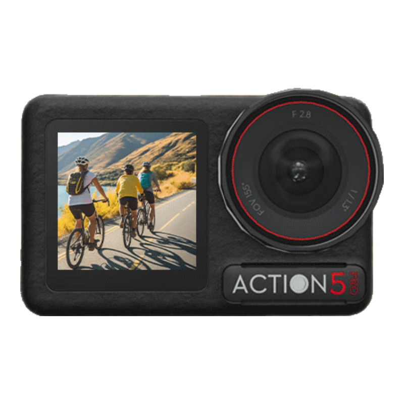 大疆（DJI）action 5pro運(yùn)動(dòng)相機(jī)超旗艦畫質(zhì)騎行潛水滑雪沖浪掛脖vlog攝影機(jī) Action5 Pro公路騎行套餐+512G 長續(xù)航持久拍攝