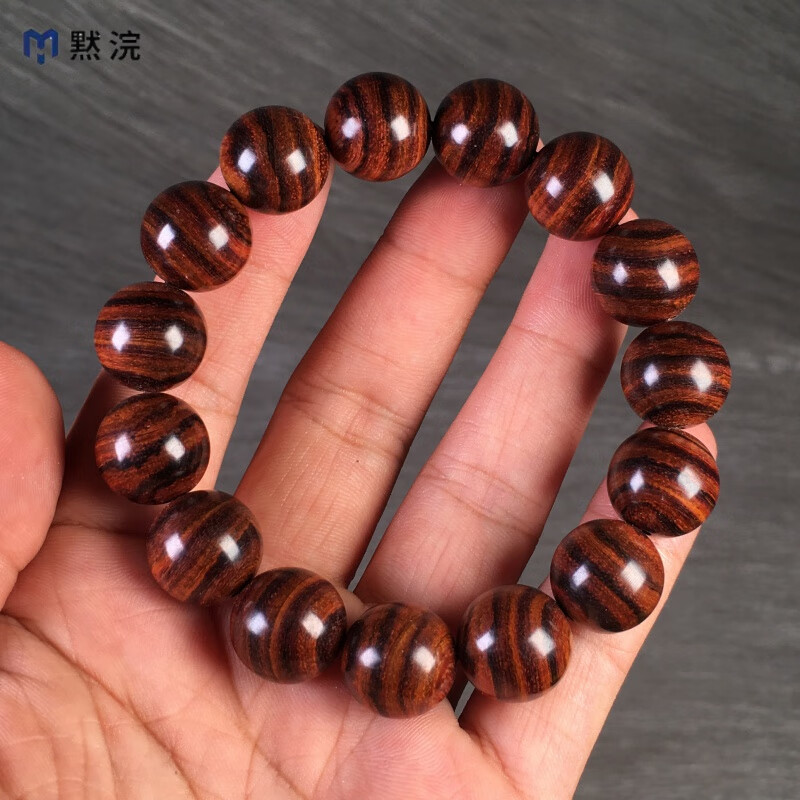 5cm15颗虎皮纹海黄糠梨老料红木 大黑虎皮纹 15mm