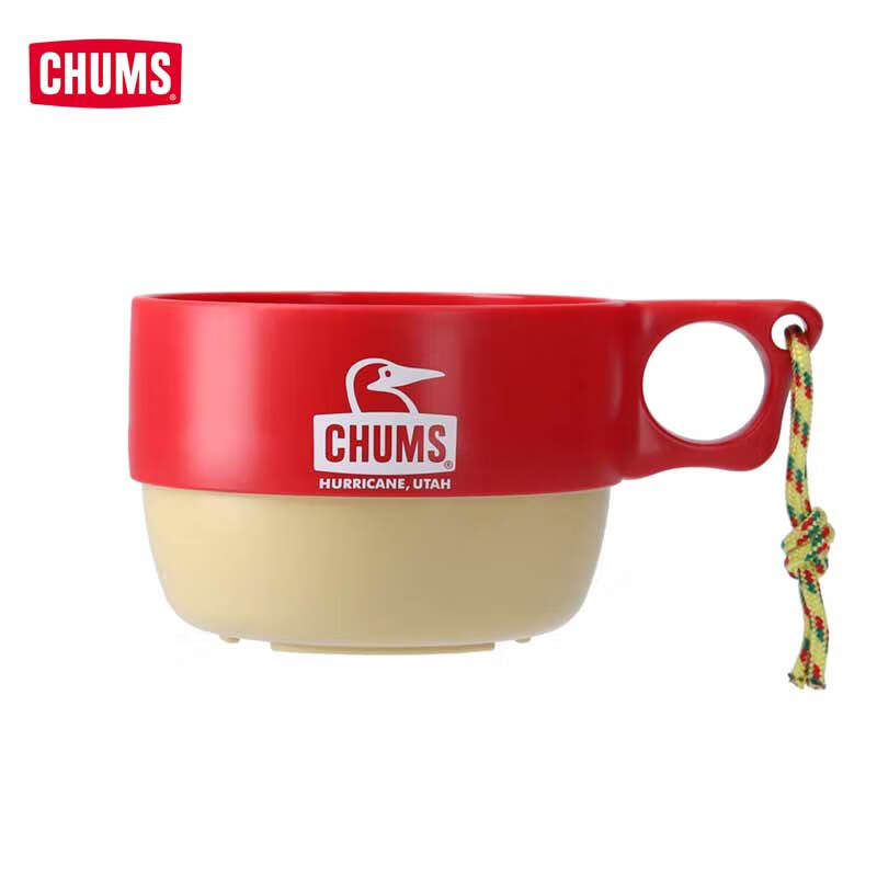 CHUMS洽洽鸟水杯撞色野营野餐防摔户外咖啡杯隔凉热便携式多巴胺情侣杯 （340ml）Y026 均码