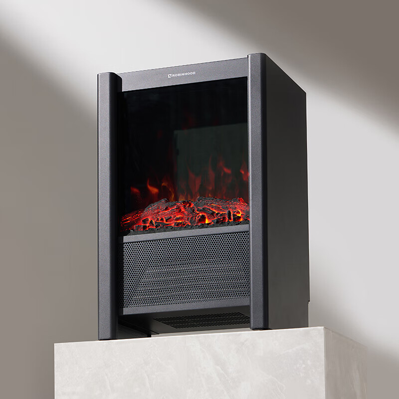 维诺亚取暖器仿真碳火焰电壁炉暖风机速热家用节能省电暖气烤火炉 北欧黑