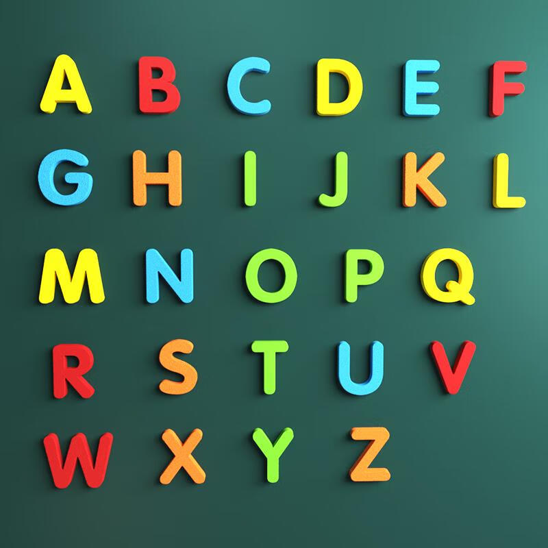 墙贴配件数字贴可磁吸磁力贴26个英文字母强自带磁 磁性大写字母贴
