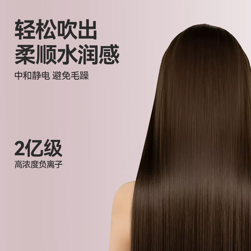 喔夫升级款负离子高速吹风机 大功率速干家用电吹风 大风力不伤发吹风筒 颜控粉