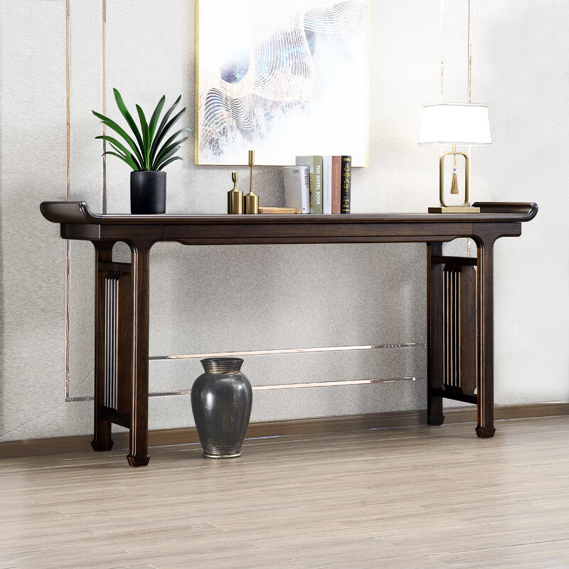 卡利珀新中式中堂供桌香案家用供台新中式中堂六件套实木条案台供桌