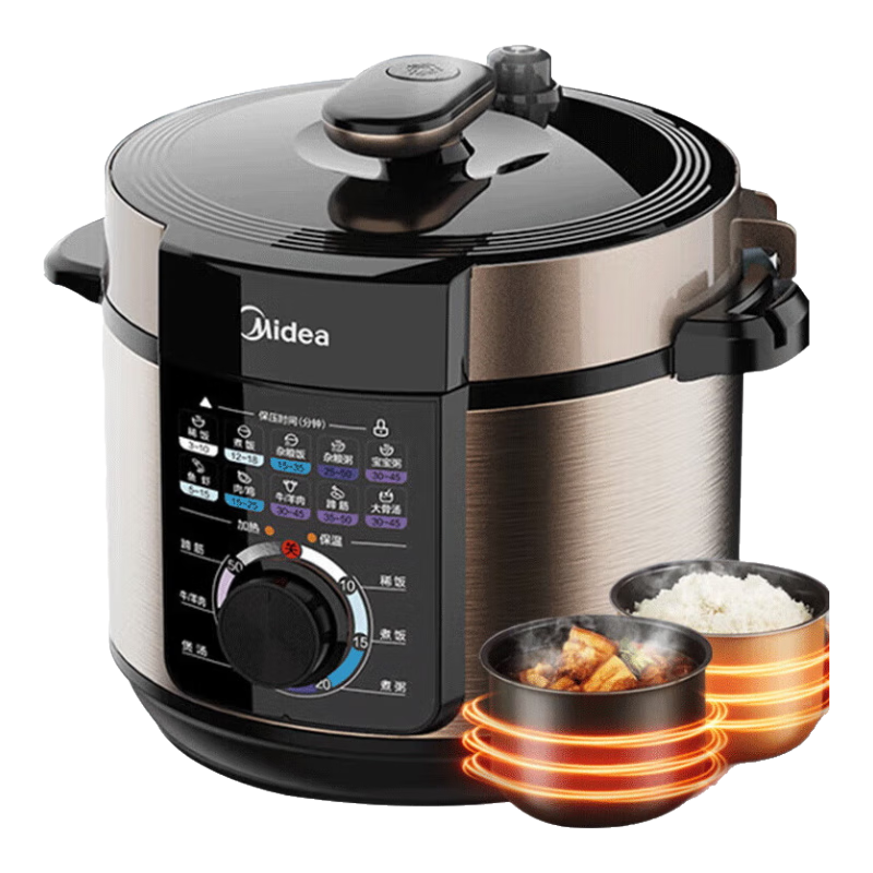 ���ģ�Midea����ѹ���� ���ѹ�� ����ѹ����˫�������� ��ѹ�󷹹������๦��һ�������緹�� ���Ҳ��� 70kpa��ѹ˫�� 5L ����ť���� 219Ԫ