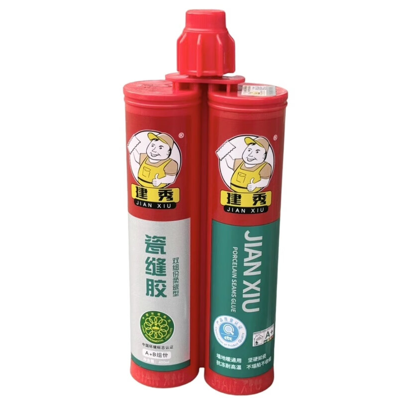建秀美缝瓷缝胶瓷砖地砖美缝剂墙地暖通用勾缝剂防霉填缝胶剂 瓷白色