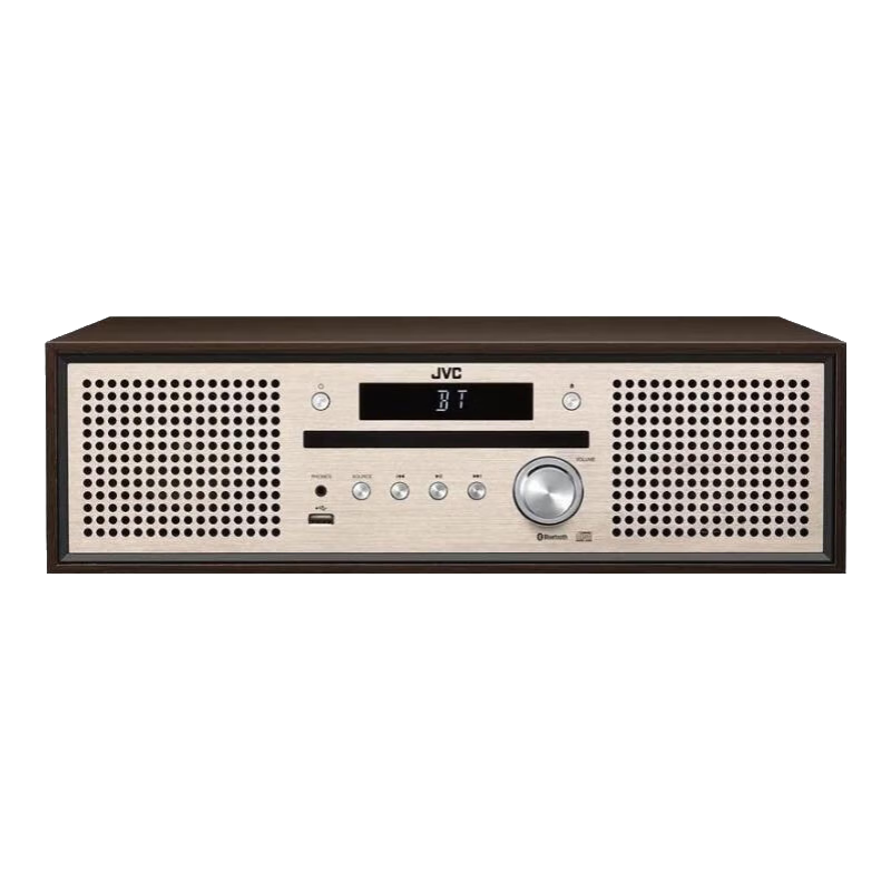 杰伟世（JVC）【日本直邮】多功能组合音响便携蓝牙小型CD播放器收音学习机【需变压器】 NX-W30【木色 需变压器】