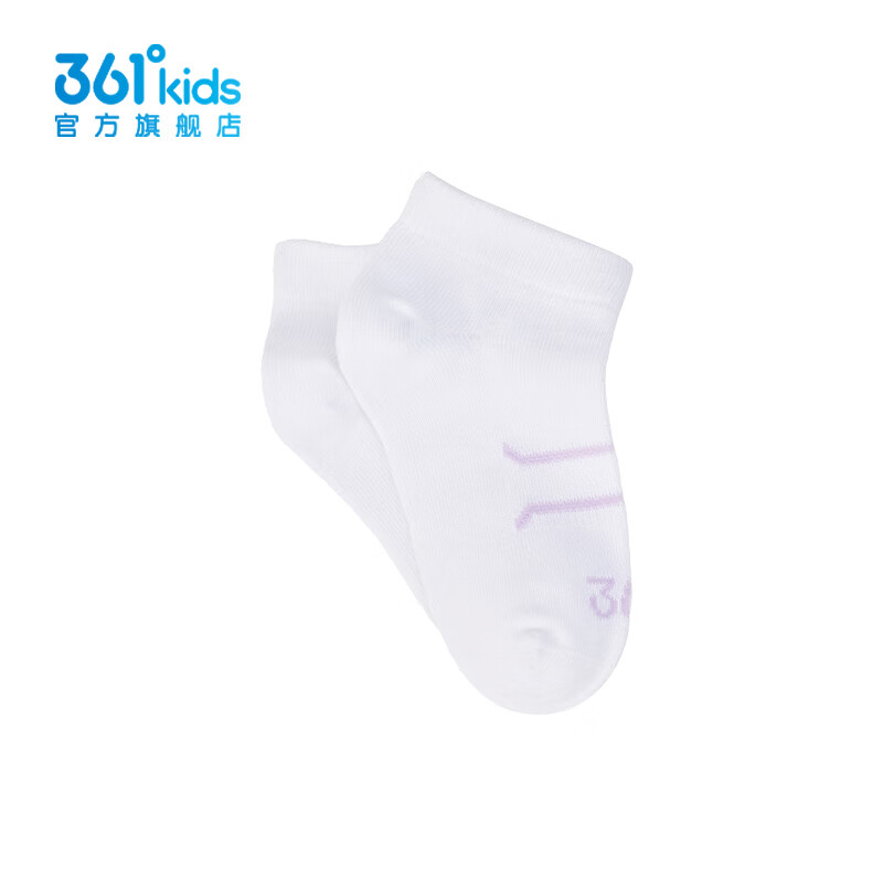 361°【商城同款】童装男女童平板短袜年春季新款中大童袜子 白色 1双 5