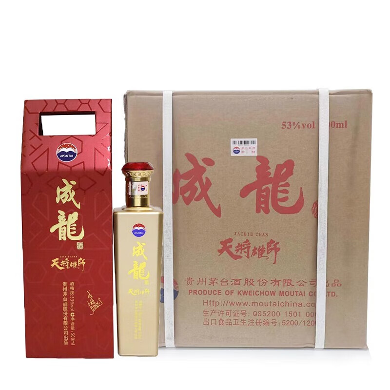 茅台成龙酒 天将雄师 53度 酱香型白酒 2015年 500ml 6瓶