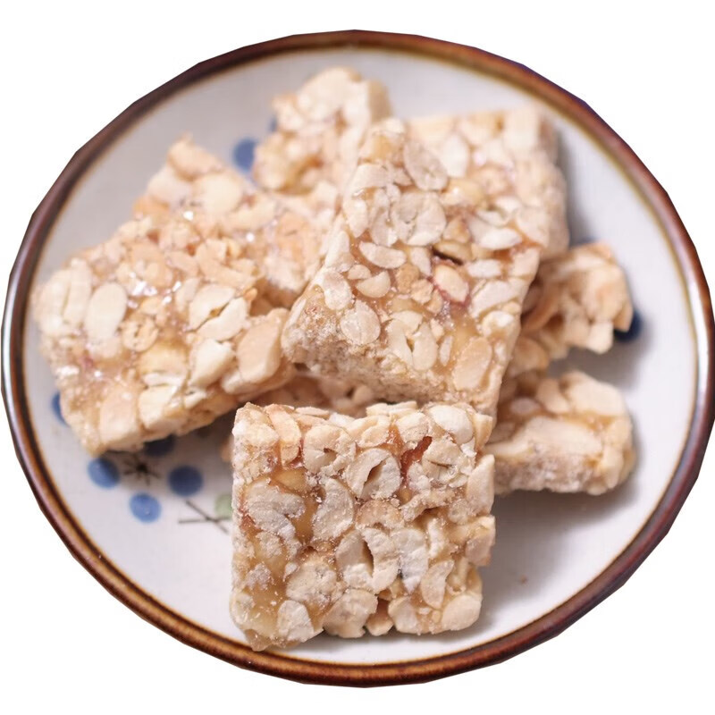 欧贤禾新货安庆特产手工切糖 纯花生糖 地方特产零食 芝麻糖 300g 纯