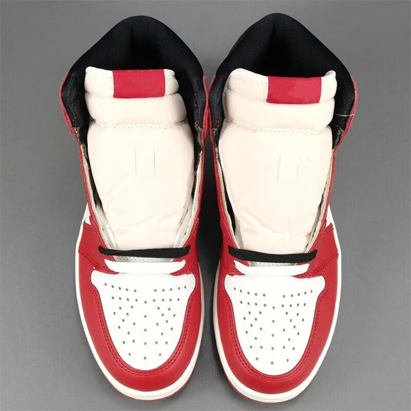 橙央乔1 aj芝加哥 做旧氧化 情侣复古休闲篮球鞋 男女运动鞋 dz5485-6