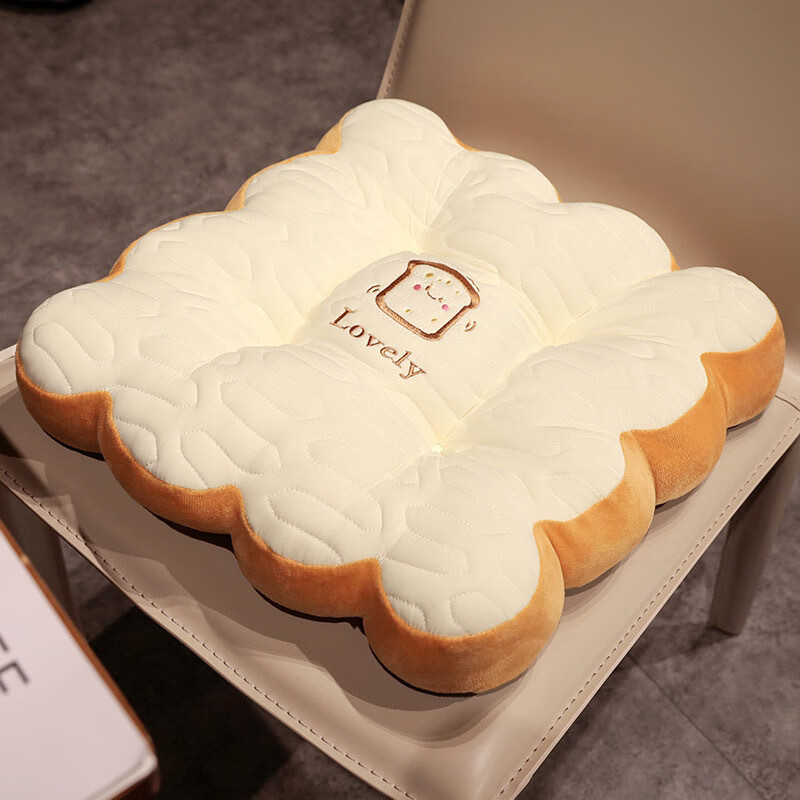 维诺亚乳胶坐垫办公室椅子椅垫夏季久坐学生宿舍凳子座垫地上汽车屁股垫 吐司(冰丝乳胶面料) 方形(长40*宽40x厚10厘米)