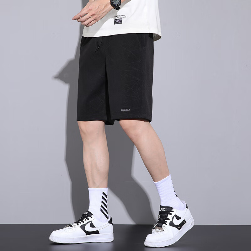 森马（Semir）休闲短裤男士2025春夏新款男士高端 黑色 28
