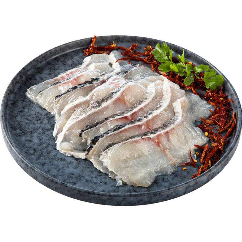 中润鱼 冷冻中段免浆黑鱼片250g 生鱼片 酸菜鱼 生鲜 鱼类 健康轻食