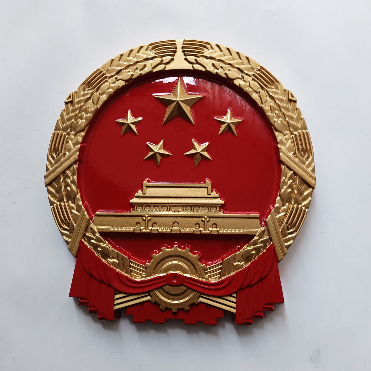 弗莱文茨 新版户外国徽胸章中国天安门收藏纪念章铸铝烤漆徽章大号 80