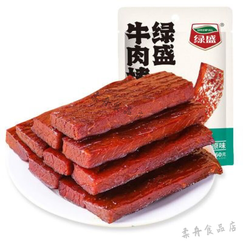 綠盛高蛋白牛肉棒綠盛原味牛肉棒60g獨立包裝方便攜帶網(wǎng)紅肉脯美味充 原味牛肉棒60g1袋