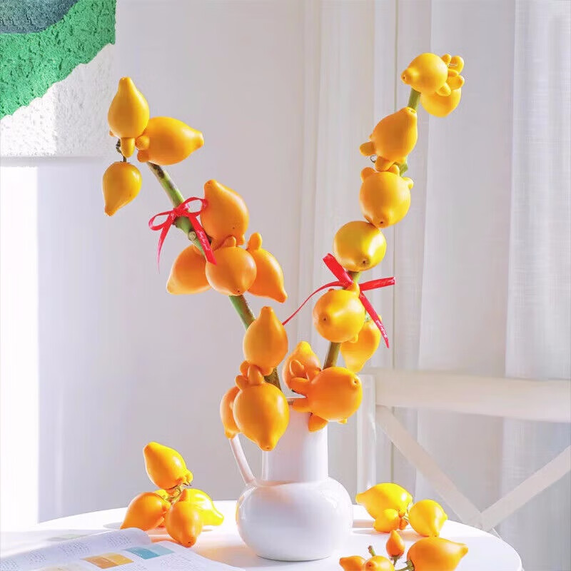 泰西丝五代同堂果福禄果五代同堂黄金果长寿果鲜切花插花年宵鲜花卉 鲜切五代果3枝【0.8-1cm】不含瓶