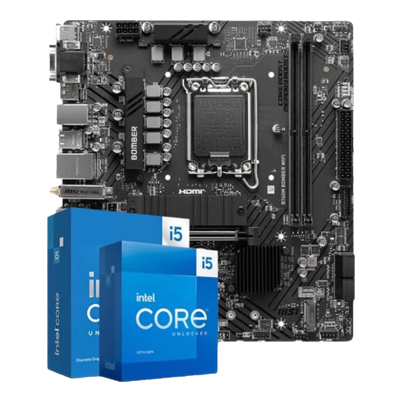 ΢ B760 Z790   Ӣض i5 CPUװ uװ B760M BOMBER WIFI DDR5 i5 13490Fʵ1389Ԫ