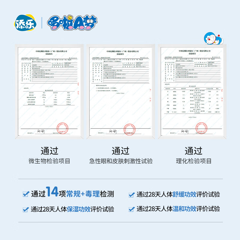 添乐 哆啦A梦儿童洗发水沐浴露二合一 宝宝洗澡洗头护发滋润两瓶套装