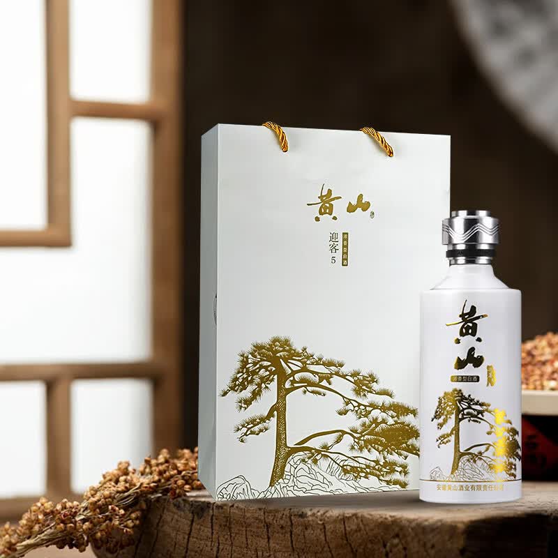 黄山牌迎客5 浓香型白酒 52度500ml 1951年传承百年徽州老窖 52度 500mL 6瓶 （整箱装）