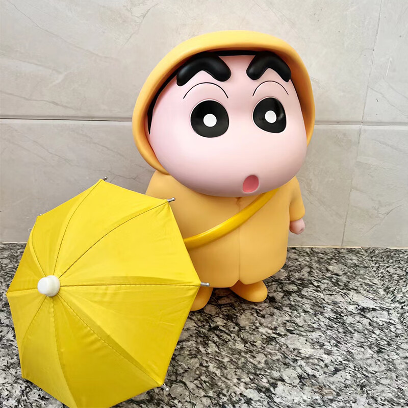 贝木惠(beimuhui)雨衣蜡笔小新摆件公仔玩偶1比1大码生日礼品送男女