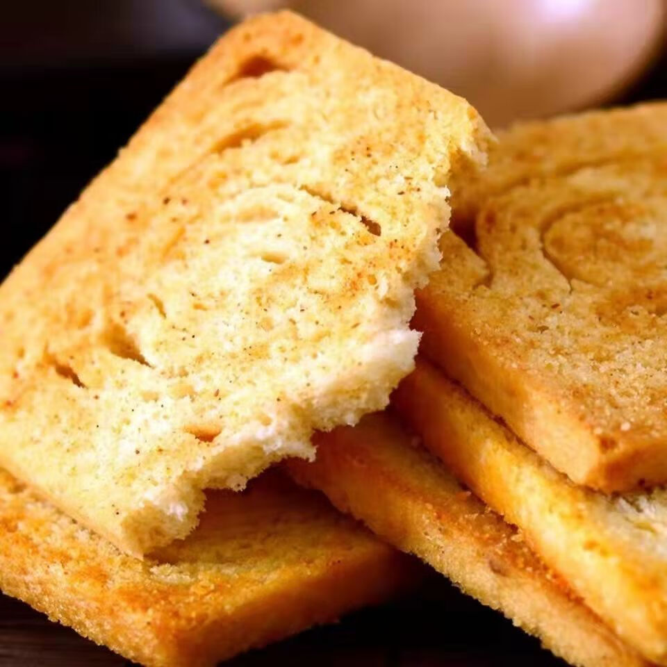 米多奇(miduoqi)烤香馍片早餐馒头片丁零食休闲烧烤孜然饼干原味整箱