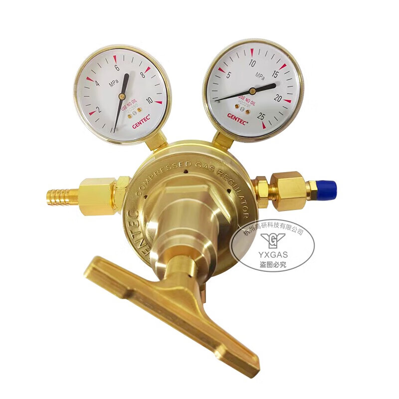fin800氮气高压大流量减压器钢瓶用适用于工业实验室 配套压力表10mpa