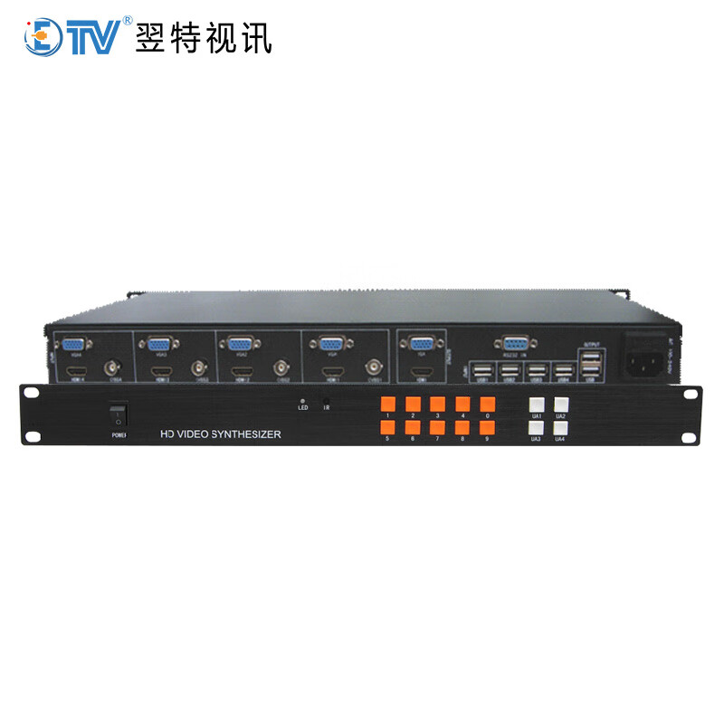 翌特视讯(etv dms1520 画面分割器 4画面分割 插卡式hdmi/vga/模拟三