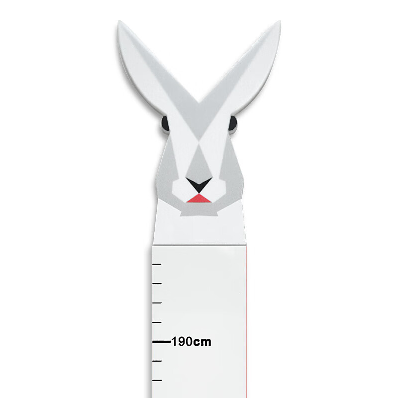 身高贴创意卡通尺贴画儿童房客厅量身高立体墙贴可移除 白色 卡通头像