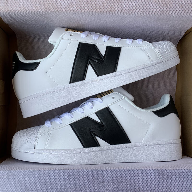 新百伦板鞋夏季新款贝壳头男鞋空军小白鞋运动百搭情侣休闲鞋女鞋 bkt