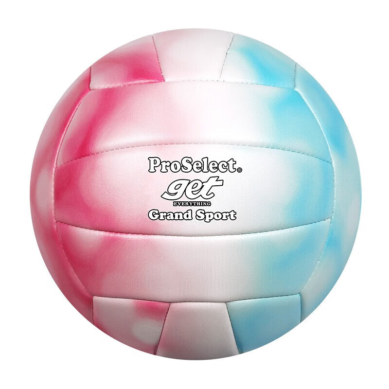 专选（ProSelect）排球发泡PU柔软耐磨车缝时尚沙滩学生校园训练中考考试5号排球 5号 GV423M-炫染渐变