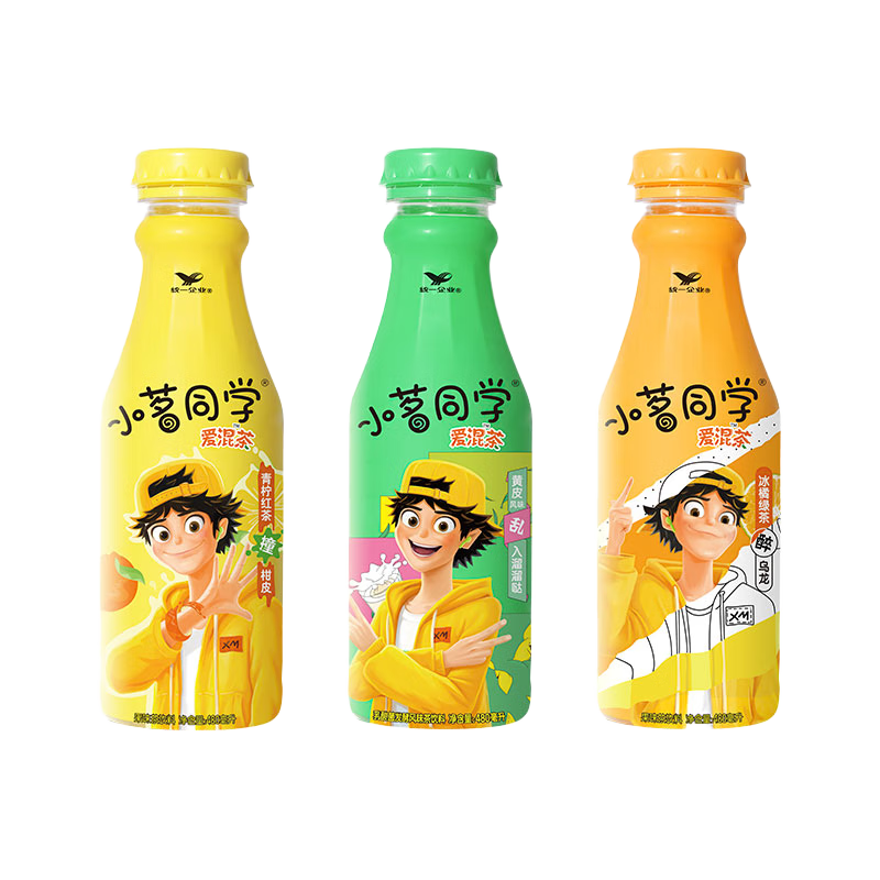 统一小茗同学茶饮料480ml*10瓶饮品青柠红茶溜溜哒茶 小茗同学青柠