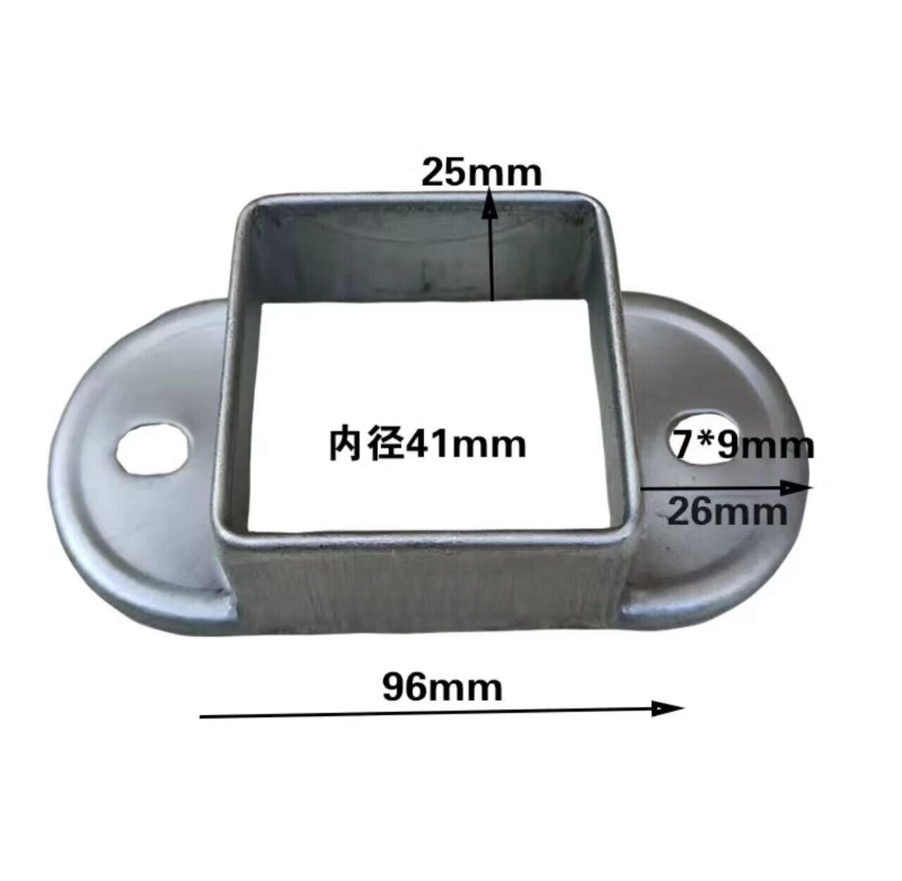 电金铁艺配件锌钢护栏阳台栏杆配件固定栅栏几字架铁件镀锌方管连接件