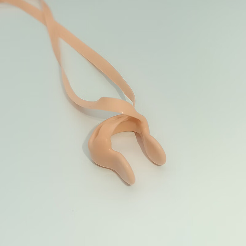 京噶游泳鼻夹成人防脱肉色硅胶带绳防脱落鼻夹防进水游泳装备配件男女