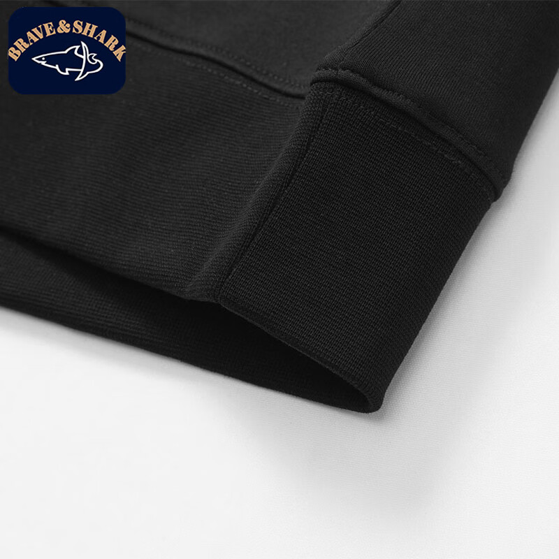 勇士鲨鱼（BRAVE&SHARK）卫衣男立领套头商务休闲秋冬款外套百搭舒适通勤长袖刺绣卫衣打底 宝蓝色加绒 XL (180) 推荐体重140-160斤