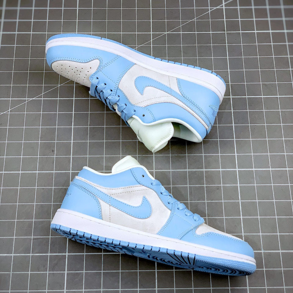 祈珏联名aj莆田纯原高版本air乔1 low 大学蓝男女鞋低帮运动篮球鞋