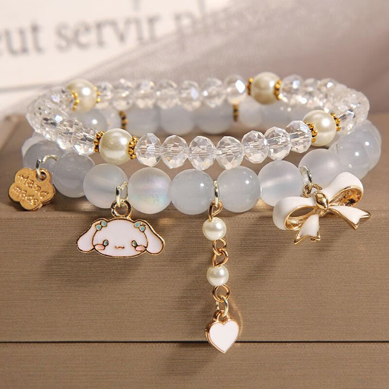 飞花闺蜜手链女学生儿童手串小孩手环女士少女姐妹两人一对可爱小饰品