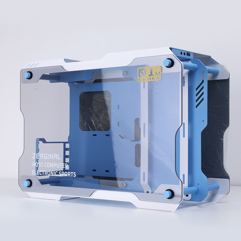 炽果zc 09樱瞳花嫁限量版matx全铝钢化玻璃侧透机箱diy开放式电脑机箱