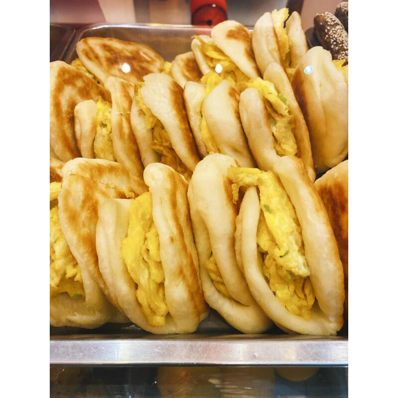 虎钢馋聚德华天玉华台饭庄 烧饼夹鸡蛋 主食熟食即食闪送顺丰全国