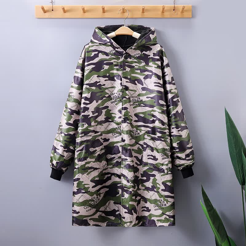 胖子罩衣成人工作服男加肥加大加绒罩衣成人加厚加肥加大码防水 剪刀