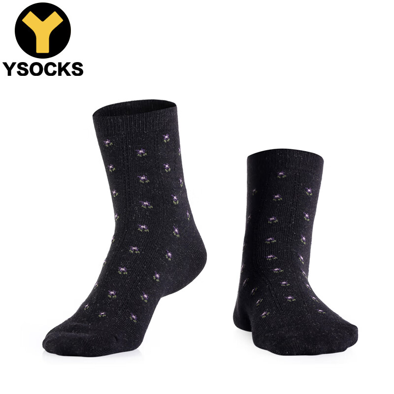 YSOCKS专利防臭袜子女士中筒夏薄科技凉感纯银纤维抗菌银离子棉袜元素 混色(黑1深灰1浅灰1) 3双 均码