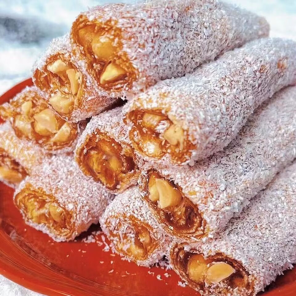 滇初茂名特产猫屎糖广东手工椰蓉花生芝麻牛皮软糖糖果点心小零食吃货