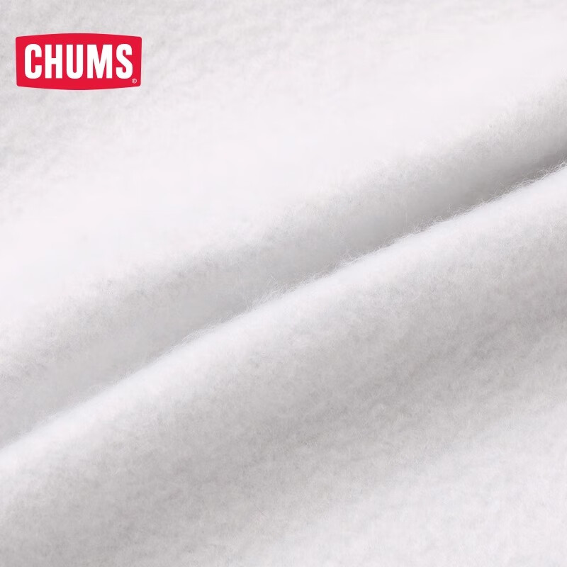 CHUMS洽洽鸟美式复古情侣连帽印花宽松加绒卫衣开衫CH00-1357 白色W001 XL