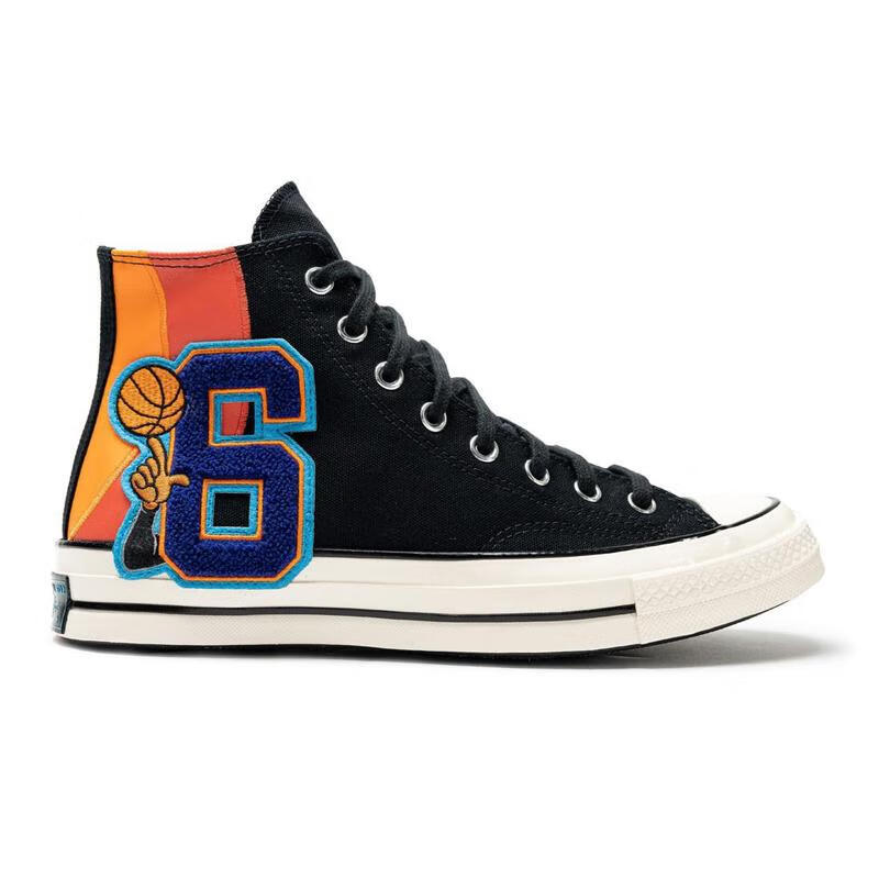 匡威（Converse）高幫男士板鞋 CHUCK 70 HI 簡(jiǎn)約舒適高幫帆布鞋 日常休閑運動(dòng)鞋 blackmantra orangemulti 36.5