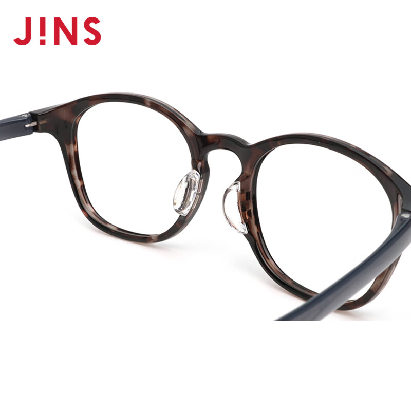睛姿(JINS)含镜片近视眼镜男女居家休闲舒适佩戴可加配防蓝光镜片UGF23A074 293灰色玳瑁