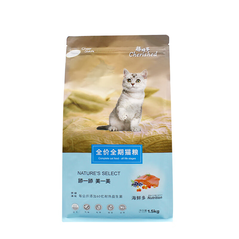 畅享优品(Cheer Share)畅享优品畅享趣味多系列宠物主粮牛油果全期狗粮海鲜多全期猫粮优 优酪乳幼犬粮1点5kg